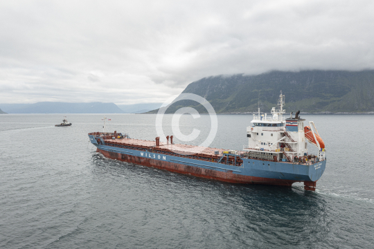 Wilson Skaw towed by Sea Vanquish 596